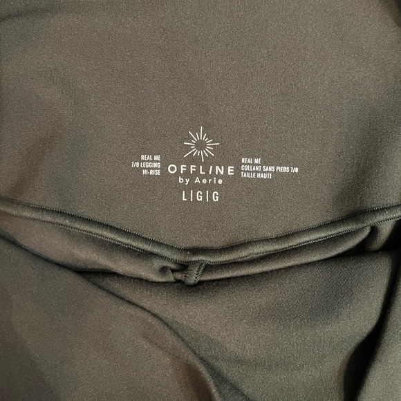 OFFLINE By Aerie Real Me High Waisted Legging in Olive Green Size Large - Picture 6 of 7